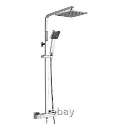 Exposed Twin Round/Square Head Shower Mixer + Slider Rail with Thermostatic Set