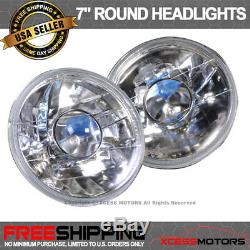 Fit Hummer 7 Inch Round Projector Headlights With Bulbs H6024 Pair