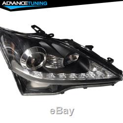 Fits 06-14 Lexus IS250 IS350 ISF Facelift Style Headlights Black Housing