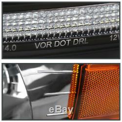 Fits 2014-2018 Toyota Tundra LED Headlights Head Lamps Black Left+Right
