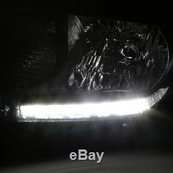 Fits 2014-2018 Toyota Tundra LED Headlights Head Lamps Black Left+Right