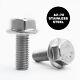 Flange Hexagon Head Bolts Black Or Silver Flange Hex A2 Stainless Steel M5 M6 M8