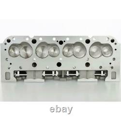 Flo-Tek SBC 350 Chevy Aluminum Assembled 64cc Cylinder Head with Studs Guideplates