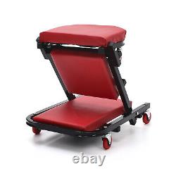 Folding Mechanics Car Creeper Rolling Garage Padded Seat Wheeled with Head Rest