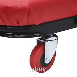 Folding Mechanics Car Creeper Rolling Garage Padded Seat Wheeled with Head Rest