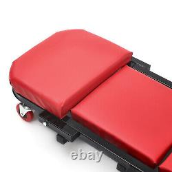 Folding Mechanics Car Creeper Rolling Garage Padded Seat Wheeled with Head Rest