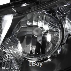 For 08-12 Honda Accord 4Dr Sedan Black Diamond Headlights Head Lamps Left+Right