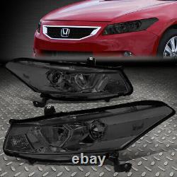 For 08-12 Honda Accord Coupe Smoked/clear Corner Projector Headlight Head Lamps