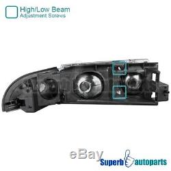 For 1994-1996 Chevy Impala Smoke Headlights Head Lamp with Corner Lights