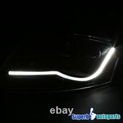 For 1999-2006 Audi TT LED Light Bar Projector Headlights Head Lamps Black