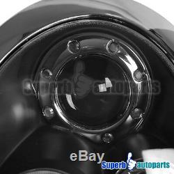 For 2002-2005 Mini Cooper LED Halo Projector Headlights Head Lamp Black