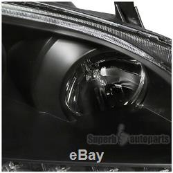 For 2004-2005 Honda Civic R8 Style LED Projector Head Lights Black