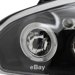 For 2004-2007 Chevy Malibu Halo Projector Headlights Head Lamps Black Left+Right
