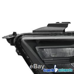 For 2010-2014 Ford Mustang Distinctive Black Projector Headlights Head Lamps