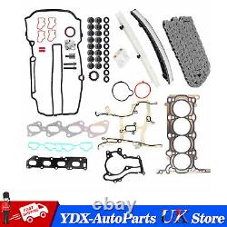 For VAUXHALL CORSA 1.2 1.4 A12XER A14XER HEAD GASKET SET BOLT TIMING CHAIN KIT