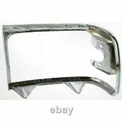 Front Grille Chrome + Head Light Door Pair For 1992-1997 Ford F-Series / Bronco