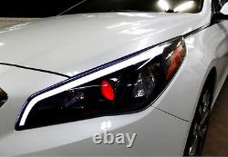 Front Head Light Lamp 2way Eyeline Surface Emitting LED for Hyundai 2015+ Sonata