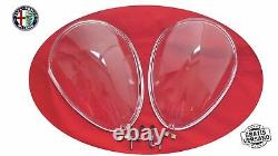 Front Headlight Covers Kit Spider Alfa Romeo 105 / 115 66-93 Plexi Glass New