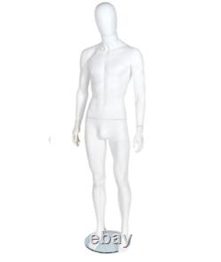 Full Male Matt Black Mannequin Egg Head Retail Display Shop Fittings