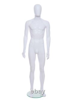 Full Male Matt White Mannequin Egg Head Retail Display Shop Fittings