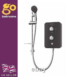 Gainsborough Slim Duo 9.5kW Electric Shower Black 3 Spray Head Handset Bathroom