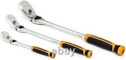 Gear Wrench 3pc 90T Cushion Grip Locking Flex Head Ratchet Set