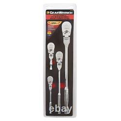 GearWrench 81230xp Full Polish Flex Head Ratchet Set 1/4 3/8 & 1/2 Drive Kit