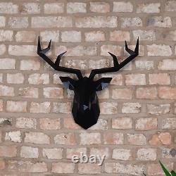 Geometric Stag Head Wall Sculpture Large Low Poly