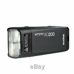 Godox AD200 2.4 TTL HSS Two Heads 200w Flash with Softbox Diffuser Reflector Kit