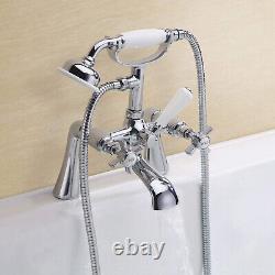 Grand Traditional Victorian Sink Basin Mono Bath Filler Shower Chrome Cross Taps