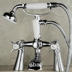 Grand Traditional Victorian Sink Basin Mono Bath Filler Shower Chrome Cross Taps