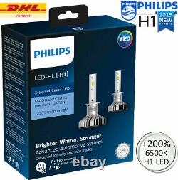 H1 LED PHILIPS Xtreme Ultinon Car Headlight Bulbs 6500K White +200% 11258XUX2