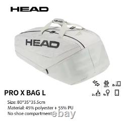 HEAD Pro X Djokovic Court Bag Tennis Backpack 9R Racquet Bag Large Capacity