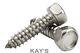 Hexagon Head Self Tapping Screws, A2 Stainless Steel Tappers No. 6,8,10,12,14