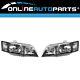 Headlights Black Pair Lh+rh Head Lamps Ss Suits Holden Commodore Vy 20022004