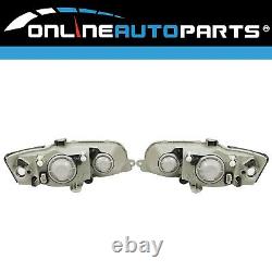 Headlights BLACK PAIR LH+RH Head Lamps SS suits Holden Commodore VY 20022004