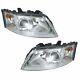 Headlights Headlamps Left & Right Pair Set New For 03-07 Saab 9-3