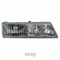 Headlights Headlamps Left & Right Pair Set NEW for 95-97 Mercury Grand Marquis