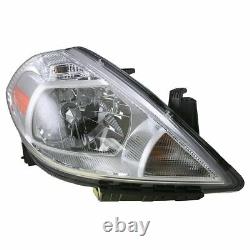 Headlights Headlamps Lights Lamps LH & RH Pair Set of 2 for 07-12 Nissan Versa