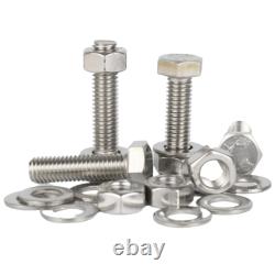 Hex Head Set Screws M6 M8 M10 Fully Threaded Bolts Nuts Washers Stainless Steel