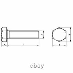 Hexagon Head Set Screw / Bolt A4 Stainless Steel DIN 933 Various Dimensions