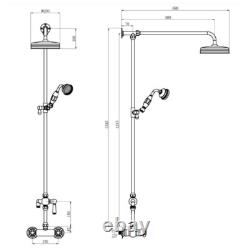Hudson Reed Traditional Thermostatic Exposed Shower Valve Handset Slide Rail