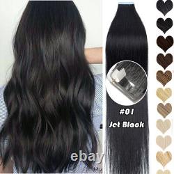 Invisible Tape In Remy Skin Weft 100% Human Hair Extensions THICK Full Head 150G