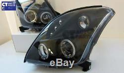 JDM Black Angel Eyes Projector Head Lights for 04-10 Suzuki Swift Sport