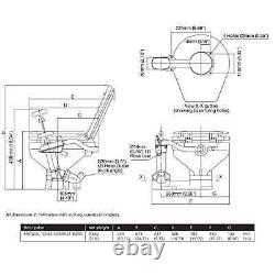 Jabsco 29090-5000 Marine Compact Toilet Boat Head Manual Twist N Lock