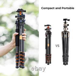 K&F Concept 156cm Carbon Fiber Tripod Camera for DSLR Photography A255C2+BH-36L