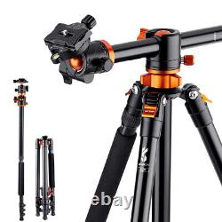 K&F Concept 72'' Overhead DSLR Camera Tripod with Detachable Monopod 22lbs Load