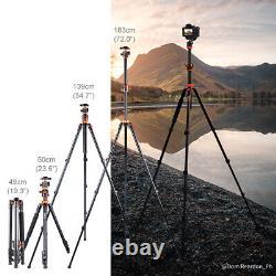 K&F Concept 72'' Overhead DSLR Camera Tripod with Detachable Monopod 22lbs Load