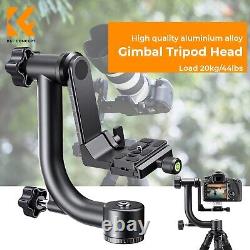K&F Concept Pro Gimbal Tripod Head Heavy Duty for Telephoto Lens Photography