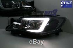 LED 3D Stripe DRL Projector Head Lights for Subaru Impreza WRX 08-13 HALOGEN TYP